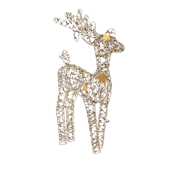 CHRISTMAS DECORATION - LED REINDEER 50 CM CHAMPAGNE GOLD