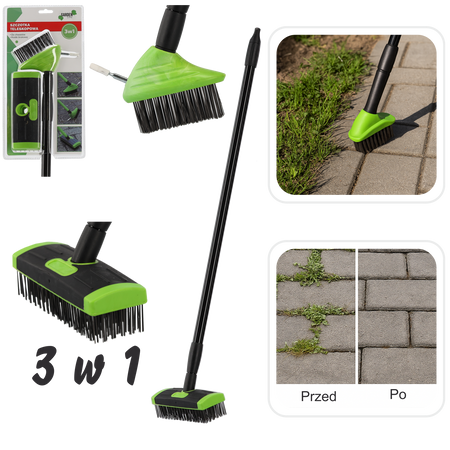 TELESKOPICKÁ KARTÁČ NA BURINY / DLAŽBOVÉ KOSTKY 3V1 *9043