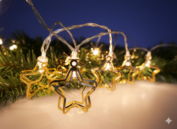 LED LIGHTS 10L BATTERY-POWERED 3D STARS