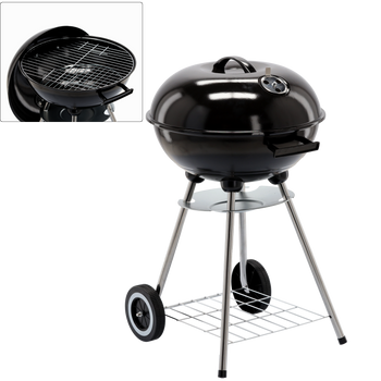 KETTLE CHARCOAL GRILL WITH LID AND WHEELS 46 x 44 x 71 CM