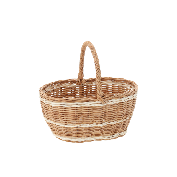 BASKET WITH HANDLE 22 x 17 x 11/21 CM