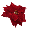 ARTIFICIAL FLOWER - POINSETTIA 25 CM ON CLIP DARK RED