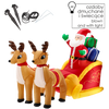 INFLATABLE SANTA ON SLEIGH WITH REINDEER LED 235 CM