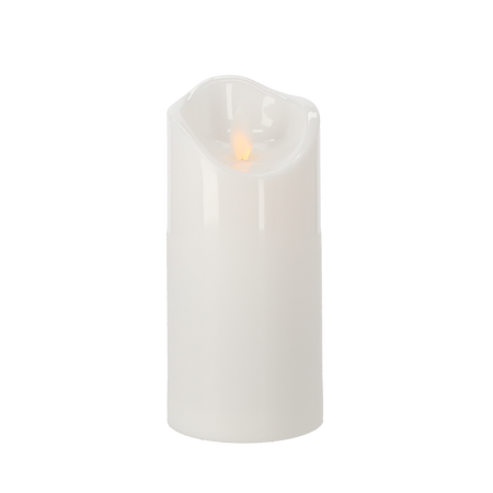 LED SVIECA S POHYBLIVÝM PLAMEŇOM 7CMX15CM BIELA*7446