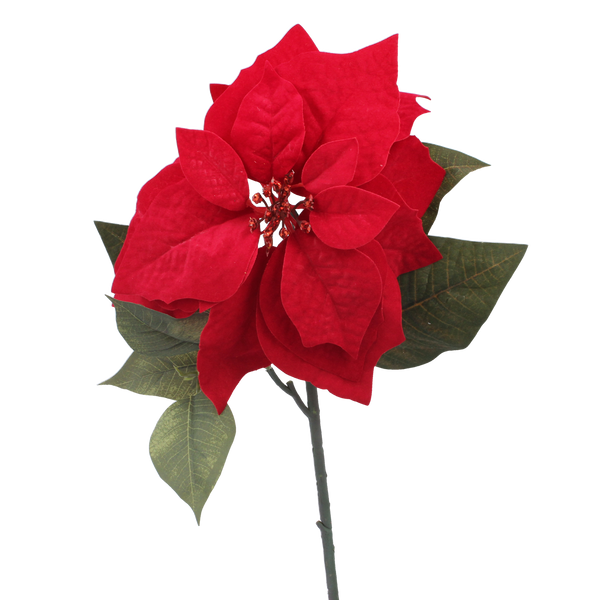 ARTIFICIAL BRANCH - POINSETTIA 78 CM RED