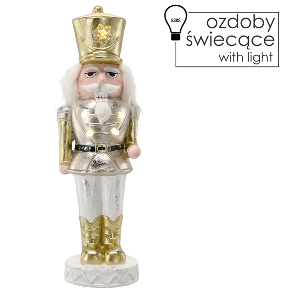 FIGURKA BOŽÍHO NAROZENÍ - CÍNĚNÝ VOJÁČEK 18 x 17 x 60 CM LED *1498