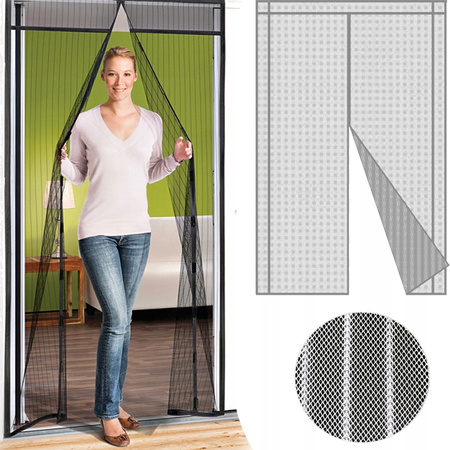 Magnetická clona proti hmyzu na dveře 80/90/100 x 210/220 cm bílá *7747