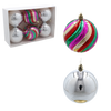 SET OF 6 CHRISTMAS TREE ORNAMENTS - MIX OF DESIGNS 8CM