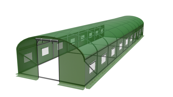 TUNEL FOLIOWY OGRODOWY 10 SEGMENTOWY ZIELONY 10 x 4 x 2 M 