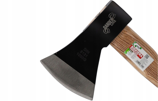 DŘEVĚNÁ ŠTIKOVÁ SEKYRA 600 G S DŘEVĚNOU RUKOJETÍ 36 CM 