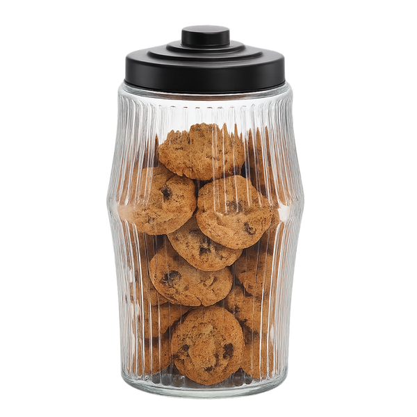 JAR 3.8 L ROUND STRIPES WITH METAL LID