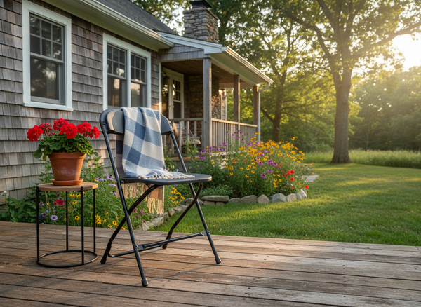 KRZESŁO CATERINGOWE SKŁADANE 49,5 x 45 x 81 CM CZARNE