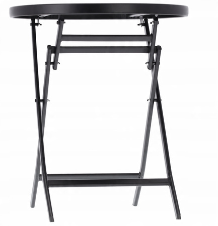 Masă rotundă pliabilă 60 x 70 cm negru *6636