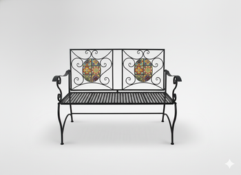 ŁAWKA OGRODOWA MOZAIKOWA 115 x 56 x 90 CM