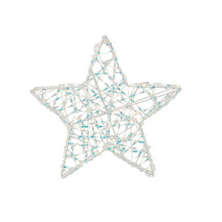 Vianočná ozdoba - LED hviezda 30 cm irizujúca *6345