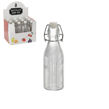 STICLA 200 ML ROTUNDĂ CU CAPAC MECANIC disp=12buc *0574