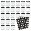 SQUARE JAR 120 ML FI 53 + SET OF 120 SPICE LABELS PKG=24 PCS