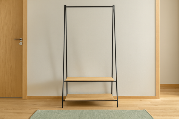 WIESZAK STOJĄCY Z 2 PÓŁKAMI 80 x 40 x 160 CM *1166