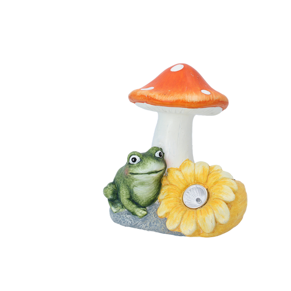 FIGURĂ DE GRĂDINĂ - CIUPERCĂ CU FLOR 13,5 x 11 x 16,5 CM LED ambalaj=4buc *7867