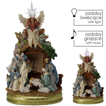 CHRISTMAS MUSIC BOX LED NATIVITY SCENE
