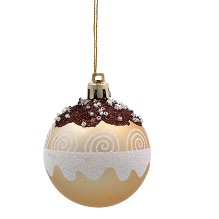 KPL. 8 decorațiuni de Crăciun aurii 6 cm mix de modele *5751