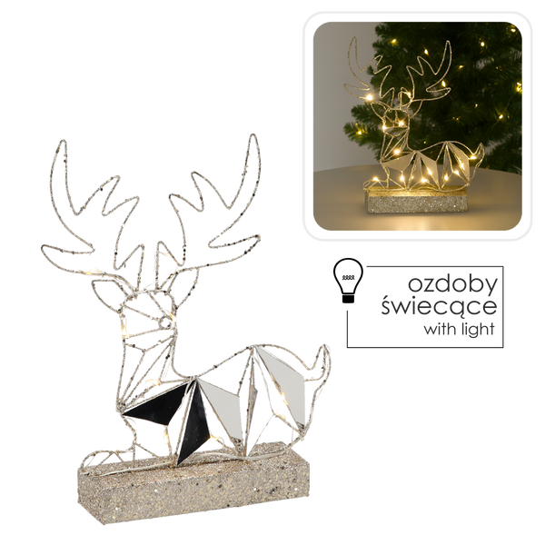 ORNAMENT DECORATIV - REN CLAR ÎN SEDERE 38 CM GEOMETRIC *6321