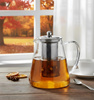 ODOLNÝ HNĚDÝ HRNEC S METALOVÝM POKROVEM A ODPADKOVÝM FILTREM 950 ML *1564