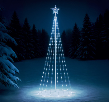 LED CONE CHRISTMAS TREE WITH STAR 1,8M 320L COLD WHITE IP44