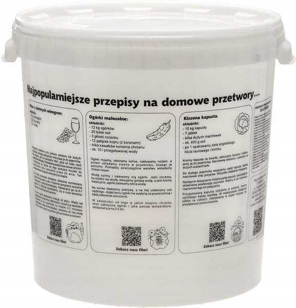 POJEMNIK FERMENTACYJNY / WIADERKO 30L Z POKRYWĄ *4911