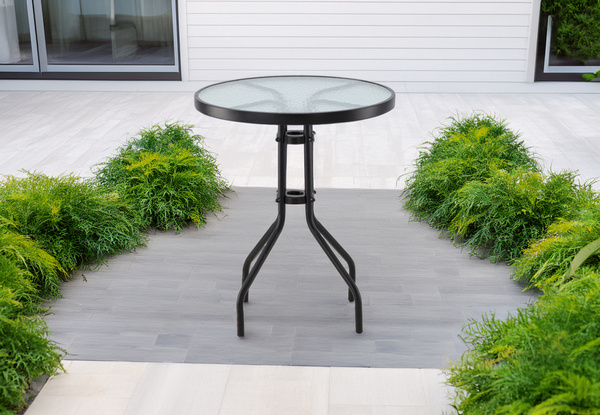 ROUND GARDEN TABLE 60 x 60 x 70 cm/FOR SET 2chairs+table/ BLACK *2262