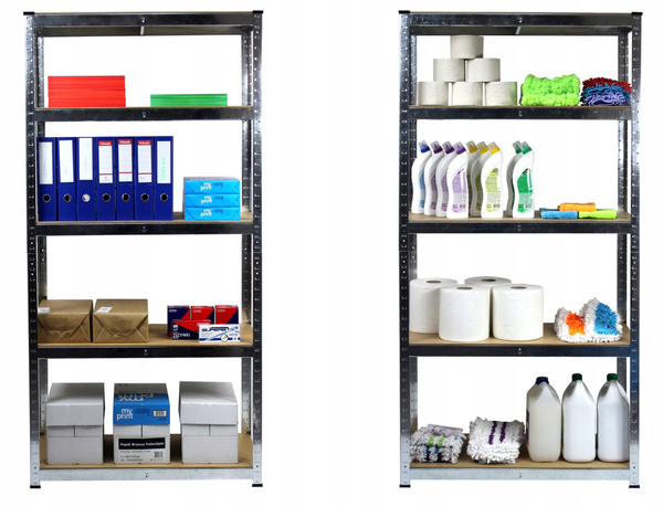 REGAŁ 5-POZIOMOWY 180 x 90 x 30 CM UDŹWIG PÓŁKI: 175 KG *5870