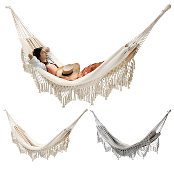 HAMAC CU FRANZE BOHO 200 x 150 CM BEJ/SRIU *3194