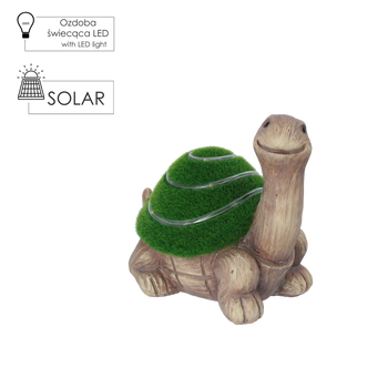 FIGURKA OGRODOWA - ŻÓŁW ŚWIECĄCA SKORUPA 20 x 14,5 x 18,5 CM LED opak=4szt *7621