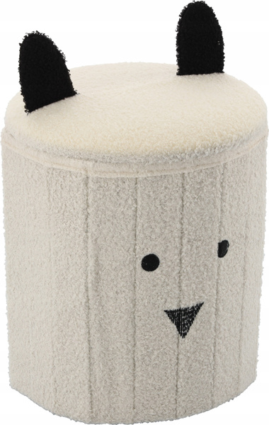 SKŁADANA PUFA ZE SCHOWKIEM 28 x 28 x 34 CM BIAŁA *4243