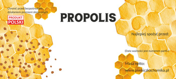 KPL. 100 ETIKETY PROPOLIS 116 x 50 MM *8337