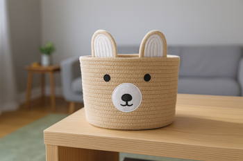 BASKET ANIMAL BEIGE SIZE S