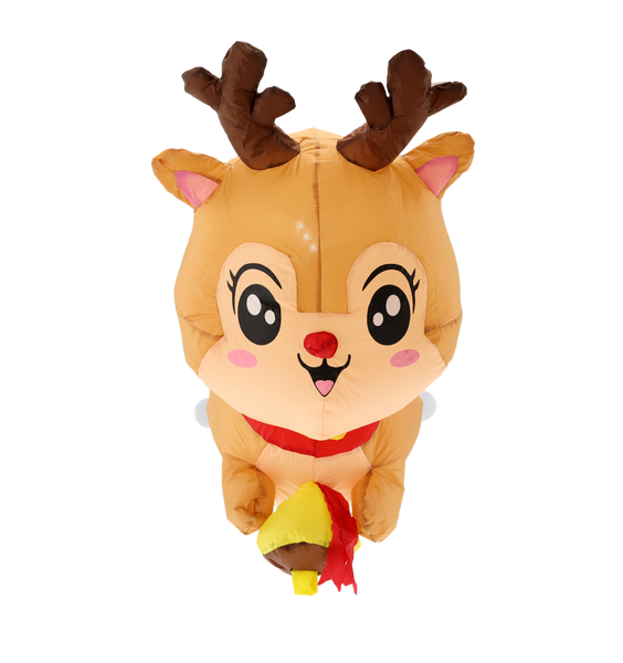 INFLATABLE REINDEER FOR WINDOW LED 90 CM