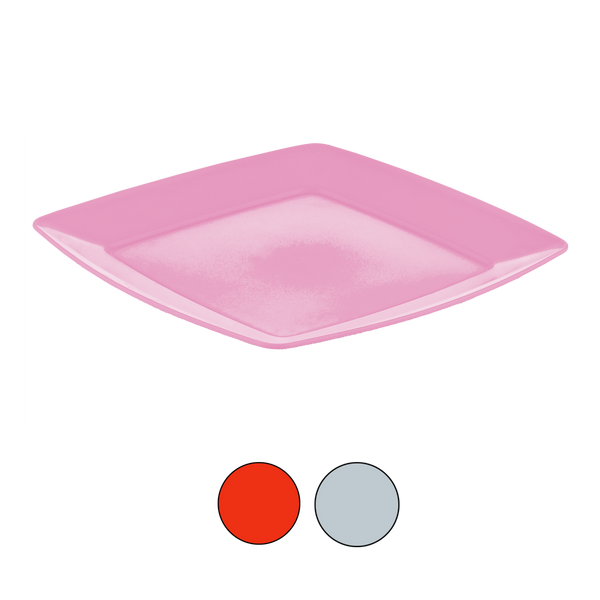 SQUARE FLAT PLATE 23.5CM PACK=48,PACK=60 !!!