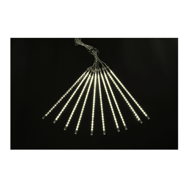 KURTYNA METEORY LED 10 SZT 30 CM CIEPŁY BIAŁY, DŁ. 3 + 2,7 M WEWN/ZEWN *1766