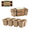 SET OF 3 PALLETS OF PEAT FLOWERPOTS 24,5 x 12,5 x 6 CM