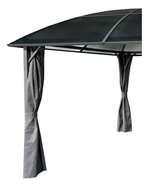 ALTANA PAWILON OGRODOWY Z ZASŁONAMI BOCZNYMI - SZARY 3 x 3 M