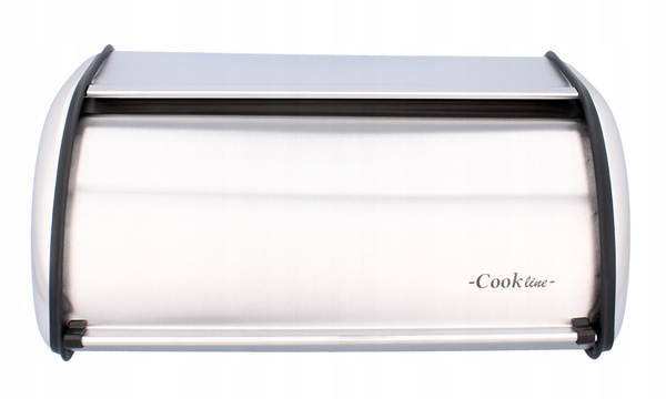 BREAD BOX GINEPRO - SILVER METAL 36X23X14,5 CM