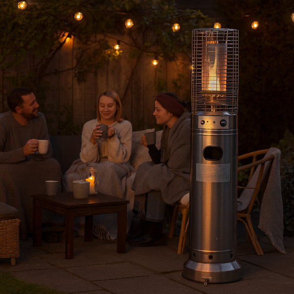 SMALL STAINLESS STEEL GAS PARASOL 136 CM