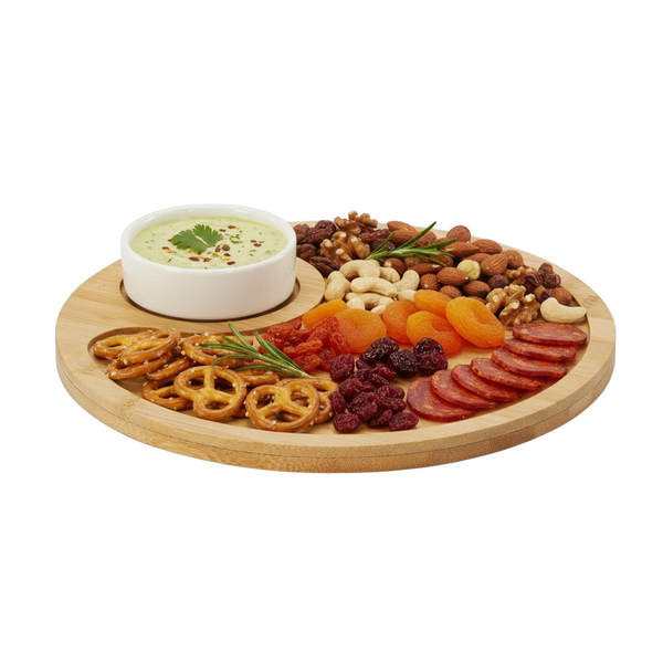 KPL. DO SERWOWANIA PRZYSTAWEK - OKRĄGŁA TACA Z MISECZKĄ 25 x 3,5 CM *6514