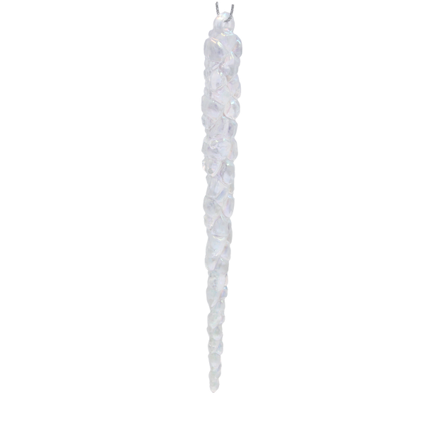 CHRISTMAS TREE DECORATION ICICLE OPALESCENT 13 CM