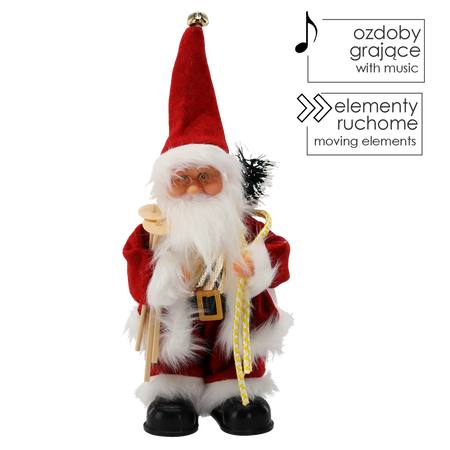 SANTA CLAUS WITH SKIS - PLAYING 30,5 CM