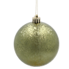SET OF 6 BAUBLES 8 CM OLIVE/COPPER/GRAPHITE