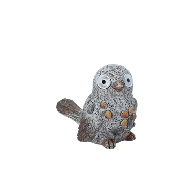 GARDEN FIGURINE - BIRD WITH GLOWING EYES 17 x 12 x 15 CM LED pack=4 pcs