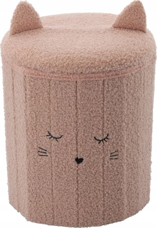 STORAGE POUF 28 x 28 x 34 CM PINK