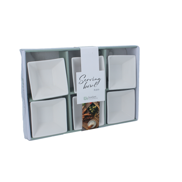 KPL. 6 MISECZEK PORCELANOWYCH NA PRZEKĄSKI*7407